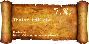 Thaisz Mária névjegykártya
