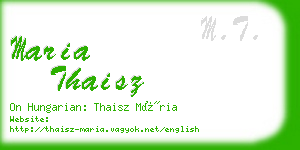 maria thaisz business card